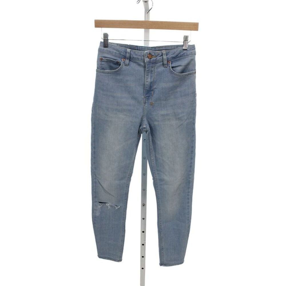 Tsubi Women Ankle Skinny Mid Rise Jeans Light Blue 90s Button Size 25